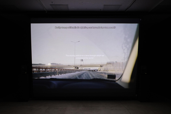 Tokyo Highway Scene, video, installed at Riga Contemporary Art Space, April 2025, Riga, Latvia, photo: Kristīne Madjare